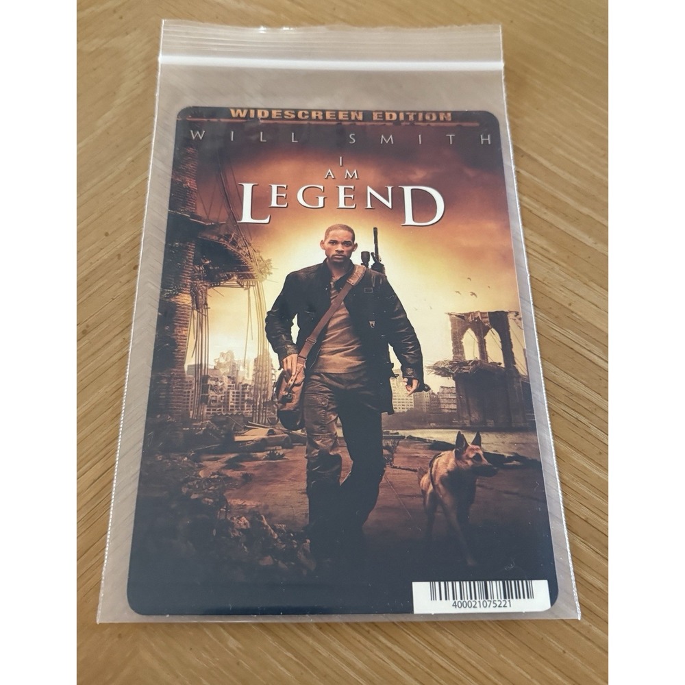 I AM LEGEND - WILL SMITH - BLOCKBUSTER VIDEO BACKER CARD 5"X8"‎ NO MOVIE